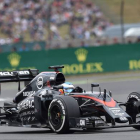 Fernando Alonso, durante el Gran Premio de Inglaterra de F-1 disputado en Silverstone, este domingo.-Foto: AFP / ANDREJ ISAKOVIC