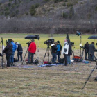 Despliegue periodístico en la localidad de Seyne-les Alpes.-Foto: FERRAN SENDRA