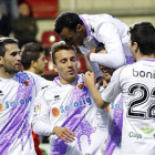 El Numancia ganó en Eibar con goles de Julio Álvarez y Sergi Enrich. / ÁREA 11-