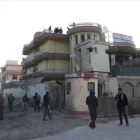 Estado en el que quedó la embajada española en Kabul tras el ataque.-EFE / AP