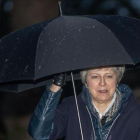 Theresa May ayer en Londres.-AFP / DANIEL LEAL-ILIVAS