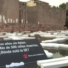 Acto de Save the Children en la plaza Colon de Madrid con motivo del segundo aniversario de la muerte del niño refugiado Aylan.-EL PERIÓDICO