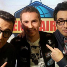 Jorge Lorenzo, entre Andreu Buenafuente y Berto, en el plató de 'En el aire' (La Sexta).-Foto: EMILIO PÉREZ DE ROZAS