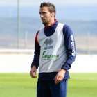 Óscar Díaz entrenó ayer con normalidad y se perfila como la gran novedad ante el Valladolid.-Álvaro Martínez