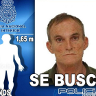 Cartel de la Policía sobre la búsqueda de Benito Ortiz Perea-