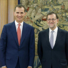 El presidente del Gobierno en funciones y del PP, Mariano Rajoy, en su audiencia con el Rey el pasado 28 de julio.-POOL
