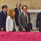 Artur Mas llega al Parlament para comparecer en la comisión de Afers Institucionals sobre los casos de corrupción de CDC.-FERRAN SENDRA