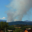 Incendio en la localidad de Vega de Espinareda (León), visto desde Ponferrada-Ical