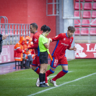 El numantino David Sanz, en la imagen el momento del debut con el primer equipo, hizo ayer el gol del empate del filial en León. MARIO TEJEDOR