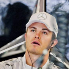 Nico Rosberg, en el box de Mercedes en el circuito de Austin.-EFE