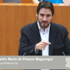 Pedro de Palacio, durante una reciente intervención en el Pleno de las Cortes en una imagen de archivo.-Cortes