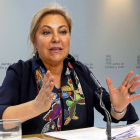 Rosa Valdeón, vicepresidenta de la Junta de Castilla y León, durante su intervención de ayer-ICAL