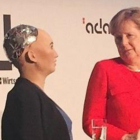 Sophia y Angela Merkel, esta mañana-EL PERIÓDICO