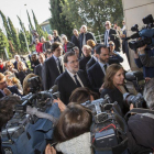 Rajoy, a su llegada al tanatorio de València donde se vela en cuerpo de Rita Barberá.-MIGUEL LORENZO