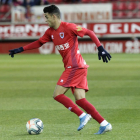 El Numancia jugó frente al Girona su último partido de 2019 en Los Pajaritos.-LUIS ÁNGEL TEJEDOR