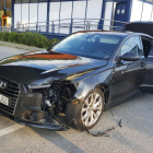 Imagen del vehículo oficial de Carles Puigdemont tras el accidente.-TWITTER