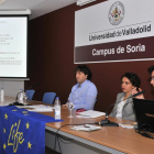Los responsables del proyecto en la jornada que se organizó en Agrarias.-V. GUISANDE