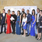 Parte de los productores del proyecto con algunos de los invitados en la presentación de la serie en Soria el pasado 6 de junio.-Valentín Guisande