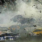El coche de Austin Dillon (3) vuela por los aires y se estrella contra la valla que separa la pista del público en el circuito de Daytona Beach.-Foto:   REINHOLD MATAY/ USA TODAY