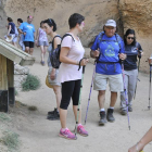 Turistas recorriendo el Cañón del río Lobos, uno de los enclaves naturales más visitados de la provincia.-V.G.