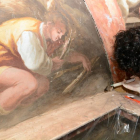Detalle de uno de los frescos que se encuentran en el Camarín de la Virgen en el Aula Magna Tirso de Molina.-ÁLVARO MARTÍNEZ