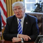 Donald Trump, en el Despacho Oval de la Casa Blanca.-PABLO MARTINEZ MONSIVAIS