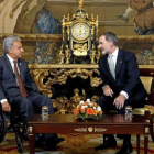 Lenín Moreno, presidente de Ecuador junto al rey Felipe VI de España.-AP