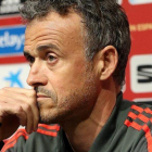 Luis Enrique, en la rueda de prensa previa al Malta-España.-EFE / DOMENIC AQUILINA