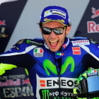 Rossi, en el podio de Jerez, el pasado domingo.-AFP / CRISTINA QUICLER