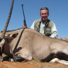 El expresidente de Caja Madrid, Miguel Blesa, durante una cacería en Namibia en el 2007.-