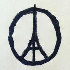 'Peace for Paris', el diseño del artista francés Jean Jullien publicado en Twitter.-TWITTER
