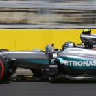 Rosberg, durante la calificación en el circuito urbano de Bakú.-EFE