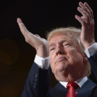Donald Trump, durante su discurso de aceptación de la nominación republicana, en la convención de Cleveland.-