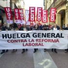 La manifestación a su paso por el Collado. / Á. MARTÍNEZ-