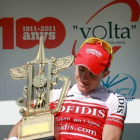 El ciclista francés del equipo Cofidis Samuel Dumoulin, ganador de la quinta etapa de la Volta.-TONI ALBIR / EFE