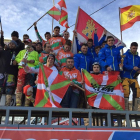 Los vencedores del autonomías de motocross, en el podio.-ANA HERNANDO