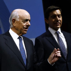 El presidente del BBVA, Francisco González, y el consejero delegado, Carlos Torres Vila.-AGUSTÍN CATALÁN