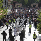 Desfile solidario de la Legión 501 por Soria desde La Dehesa por Mariano Granados y Marqués de Vadillo en 2018. MARIO TEJEDOR