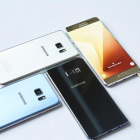 Cuatro versiones del móvil Samsung Galaxy Note 7.-EL PERIÓDICO