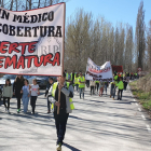 Manifestación en Muriel de la Fuente en Soria por la cobertura del teléfono.- JULIÁN DEL PRADO