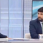 El presidente de Murcia, derecha, durante la entrevista en TVE.-EL PERIÓDICO