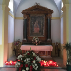 El cuadro de la Virgen de Valvanera estaba en la capilla del cementerio de El Burgo. HDS