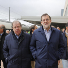 Juan Vicente Herrera, y el presidente del Gobierno en funciones, Mariano Rajoy, este sábado, en Salamanca.-ICAL
