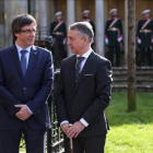El president de la Generalitat, Carles Puigdemont, junto al lehendakari, Iñigo Urkullu-JORDI BEDMAR PASCUAL