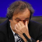 Michel Platini durante una de sus últimas apariciones al cargo de la UEFA-AGENCIA AP / SANG TAN