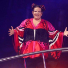 La cantante de Israel Netta, durante su interpretación de la canción Toy en el Festival de Eurovisión celebrado en mayo en Lisboa.-PEDRO NUNES (REUTERS)