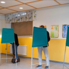 Cabina de votación en Estocolmo-AFP