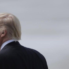 El presidente de Estados Unidos, Donald Trump, a su llegada a Hamburgo para la reunión del G-20.-AP / MARKUS SCHREIBER