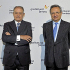 El presidente de Gas Natural Fenosa, Salvador Gabarró y el consejero delegado, Rafael Villaseca en Barcelona.-El Mundo