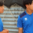 Los dos jugadores nipones que entrenan con el Numancia juvenil. CD Numancia